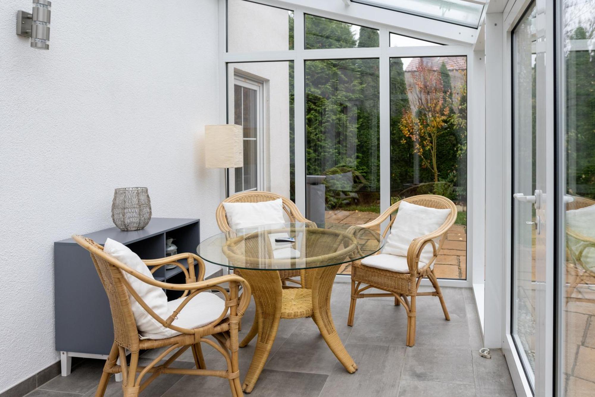 Ganzes Ferienhaus In Leipzig Mit Garage Und Fussbodenheizung Exterior foto